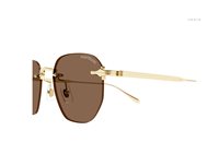 Sunglasses Montblanc Man MB0405S002-GOLD-GOLD-BROWN51 - MB0405S002-GOLD-GOLD-BROWN51